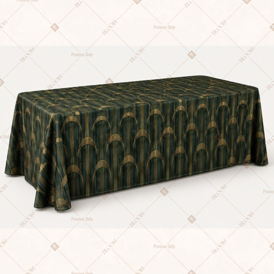 Dark Green Royal Table Cover Pack Of 6
