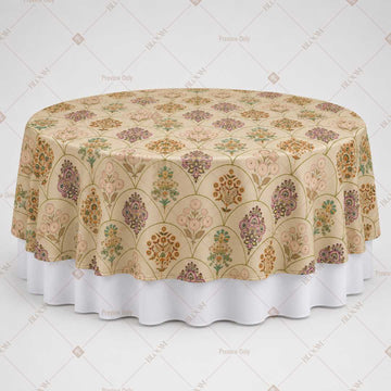 Beige Paisley Floral Table Overlay Pack of 6