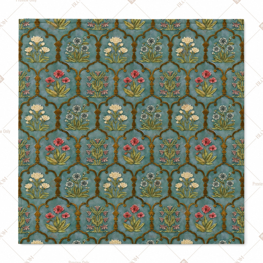 Blue Hexagon Motif Pattern Design
