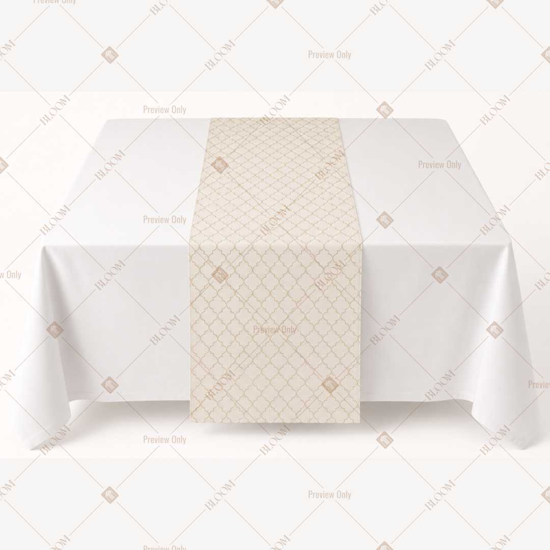 Ivory Diamond Trellis Table Runner Pack Of 12