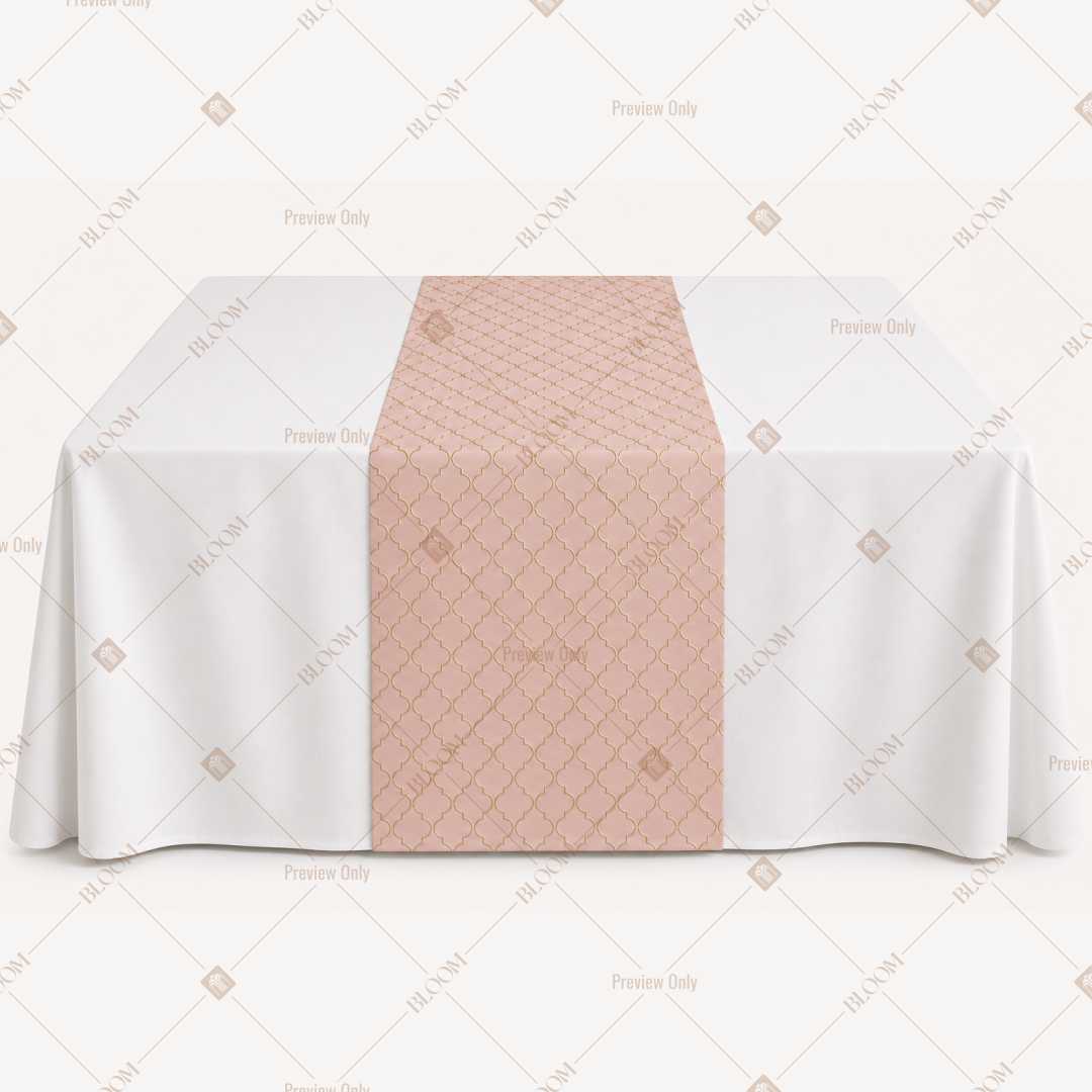 Blush Pink Solid Table Runner Pack Of 12