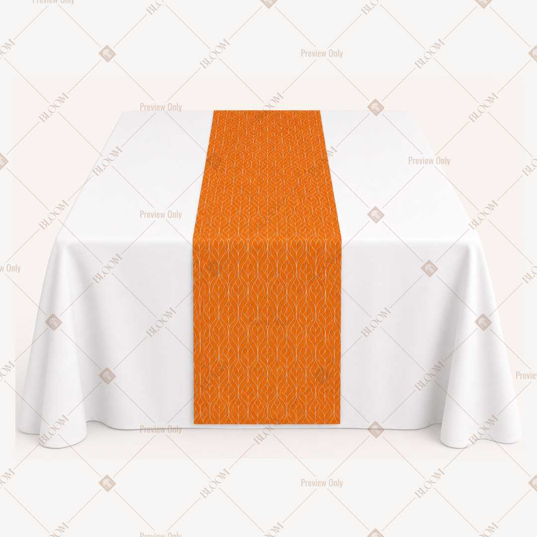 Solid Orange Table Runner Pack Of 12