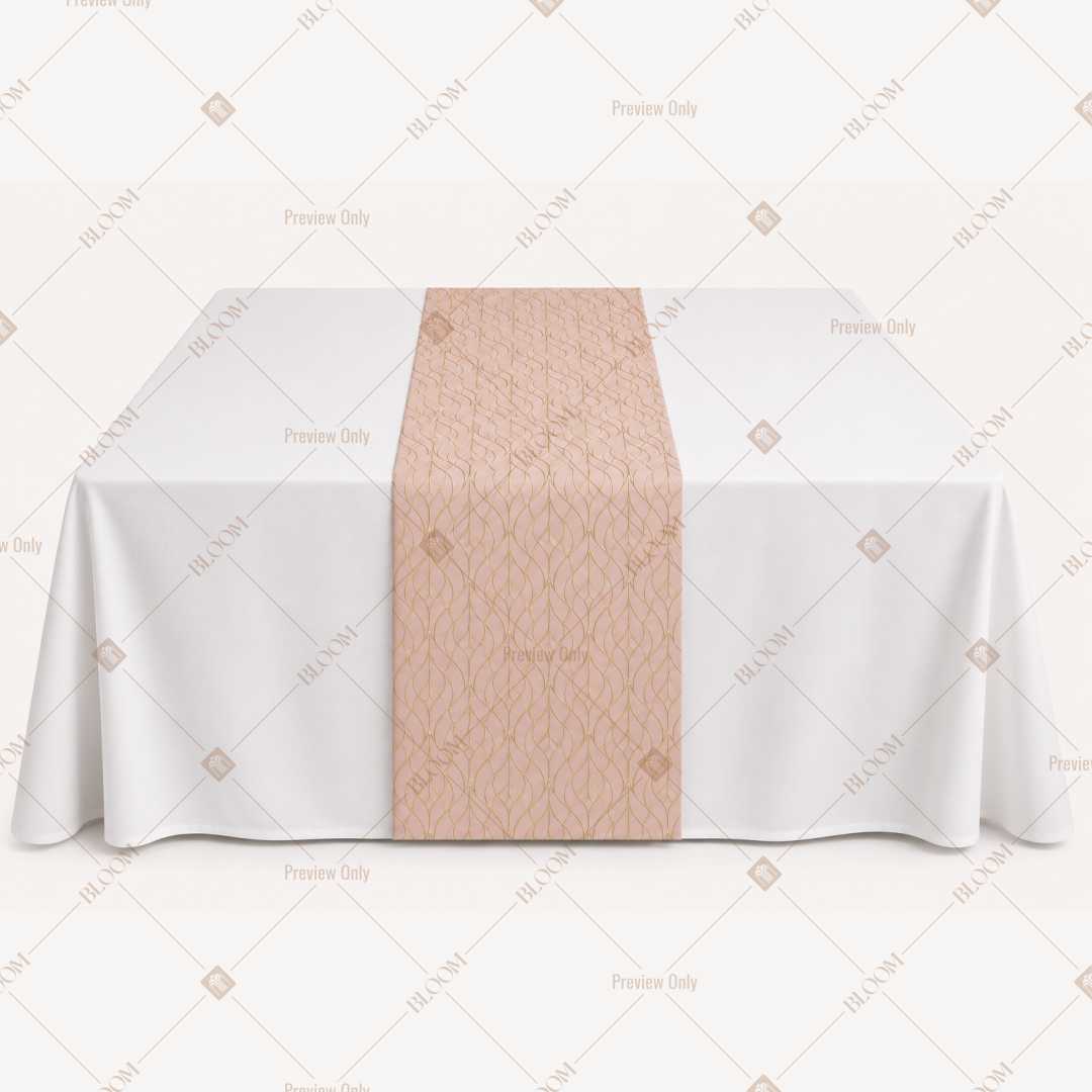 Blush Pink Solid Table Runner Pack Of 12