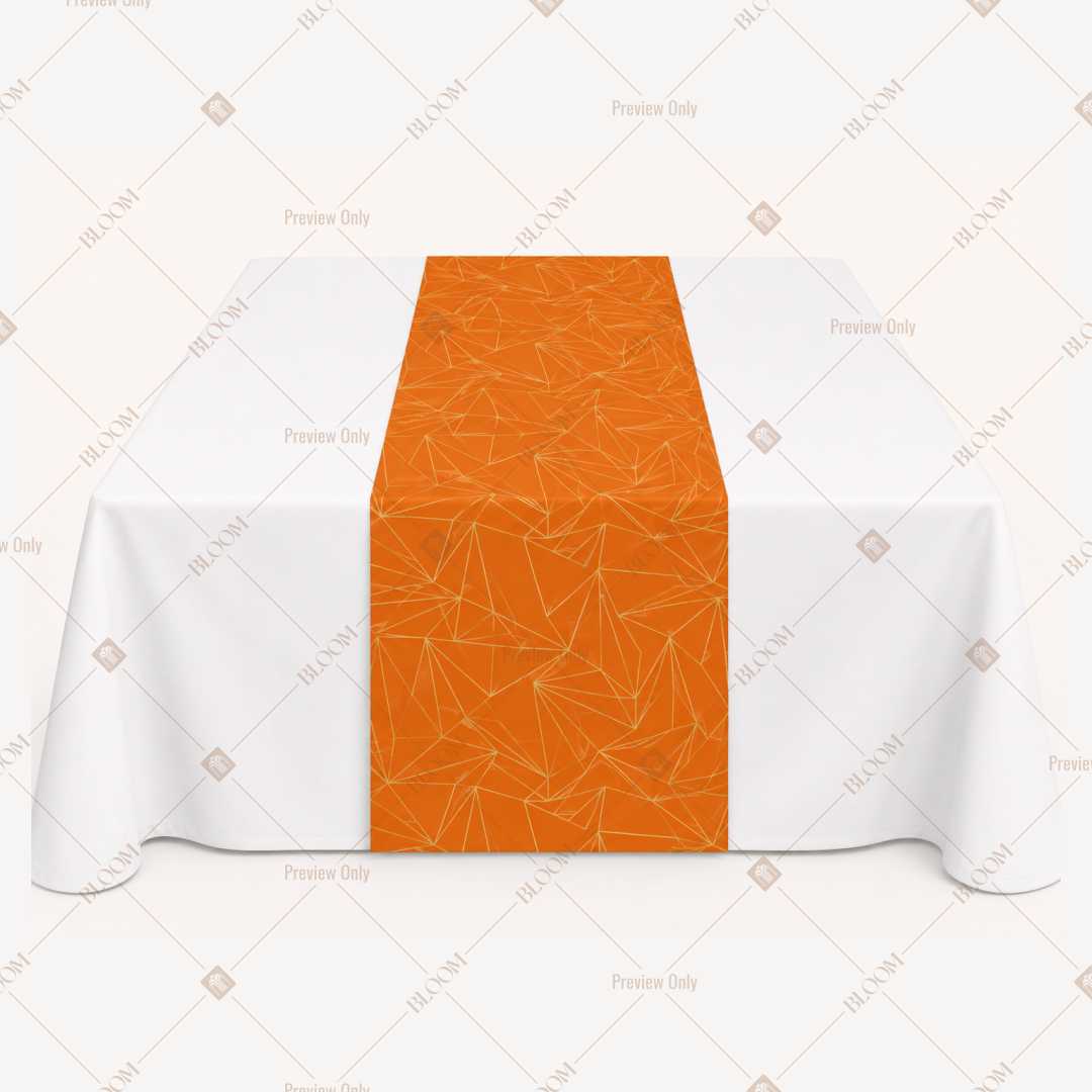 Solid Orange Table Runner Pack Of 12