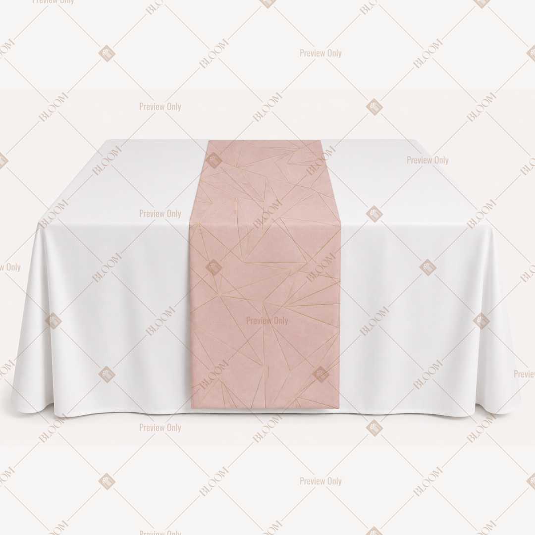 Blush Pink Solid Table Runner Pack Of 12