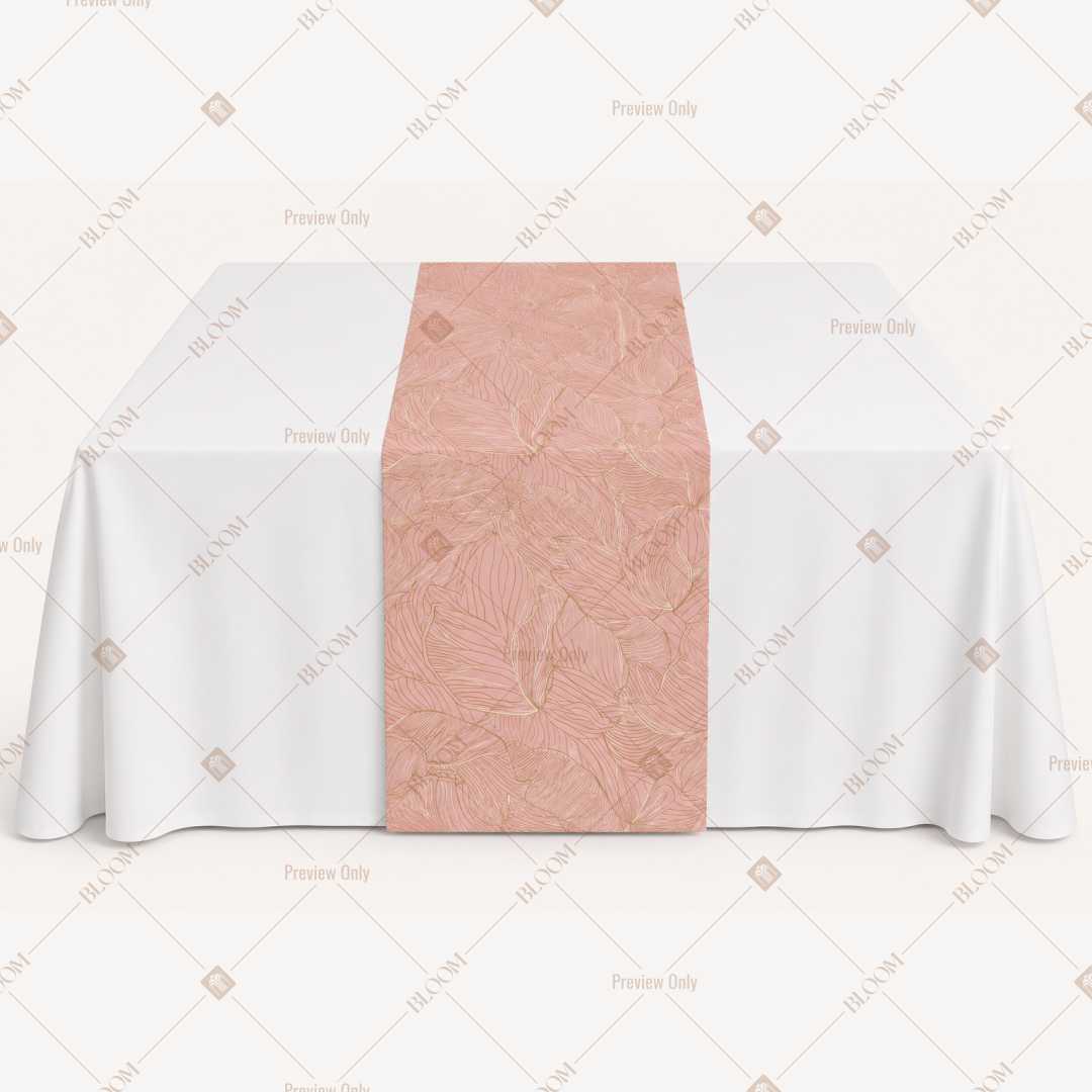 Blush Pink Solid Table Runner Pack Of 12