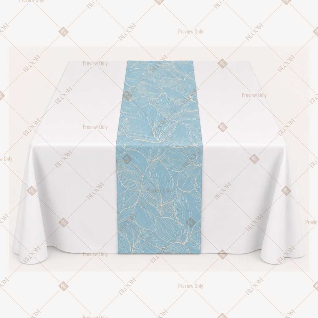 Baby Blue Solid Table Runner Pack Of 12
