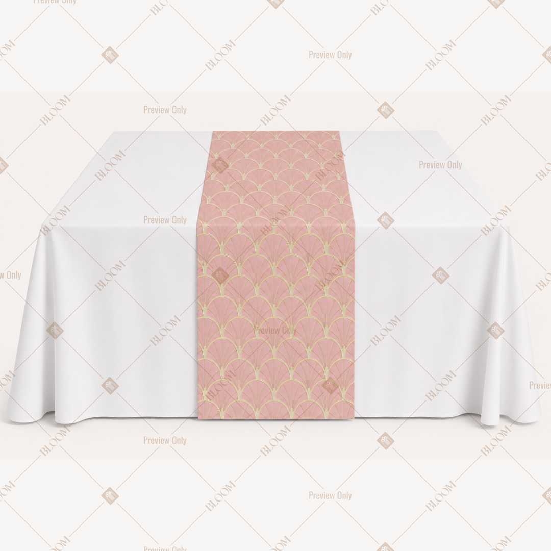 Blush Pink Diamond Trellis Table Runner Pack Of 12