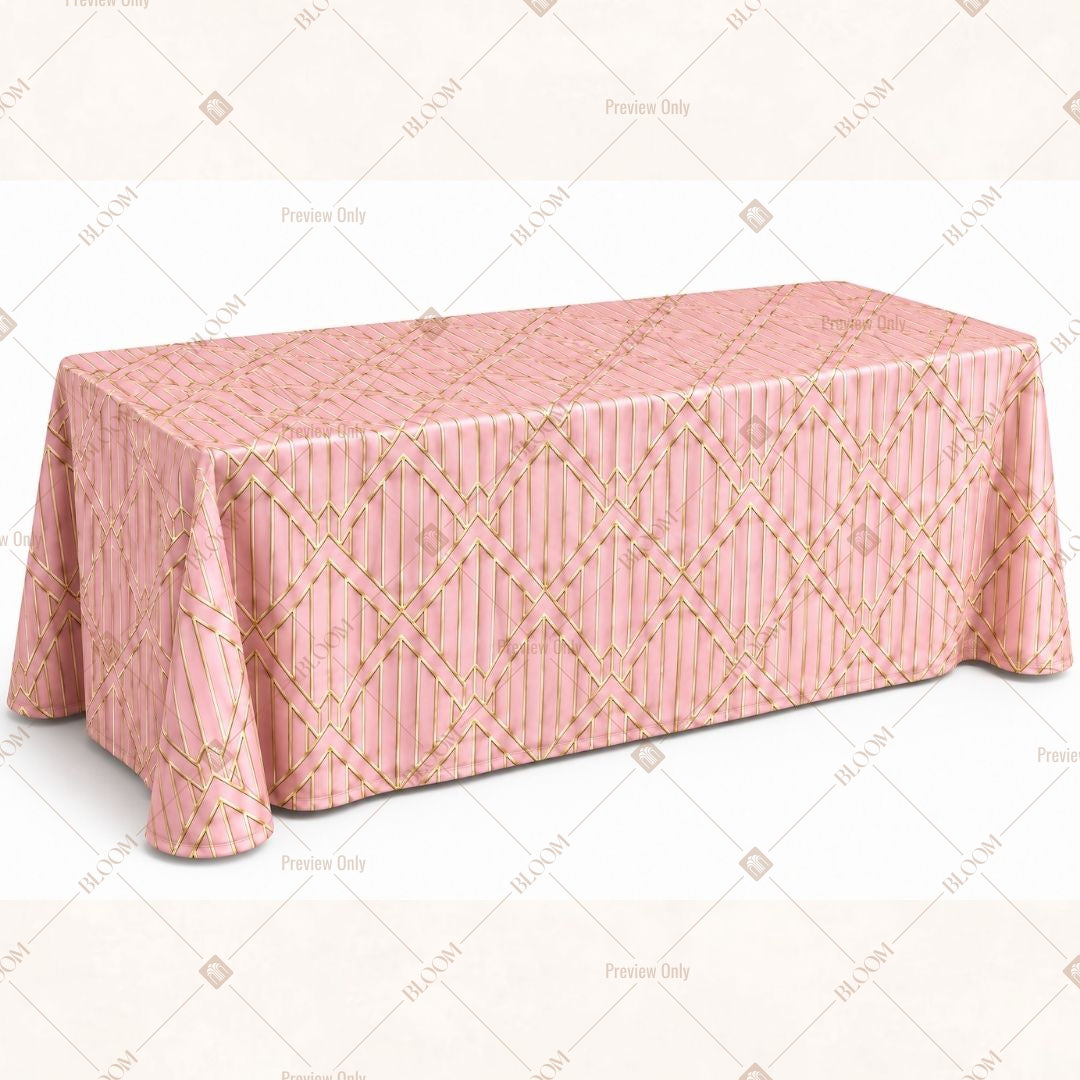 Rose Gold Diamond Table Cover Pack Of 6