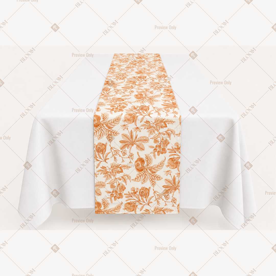 Peach Botanical Vine Table Runner Pack Of 12