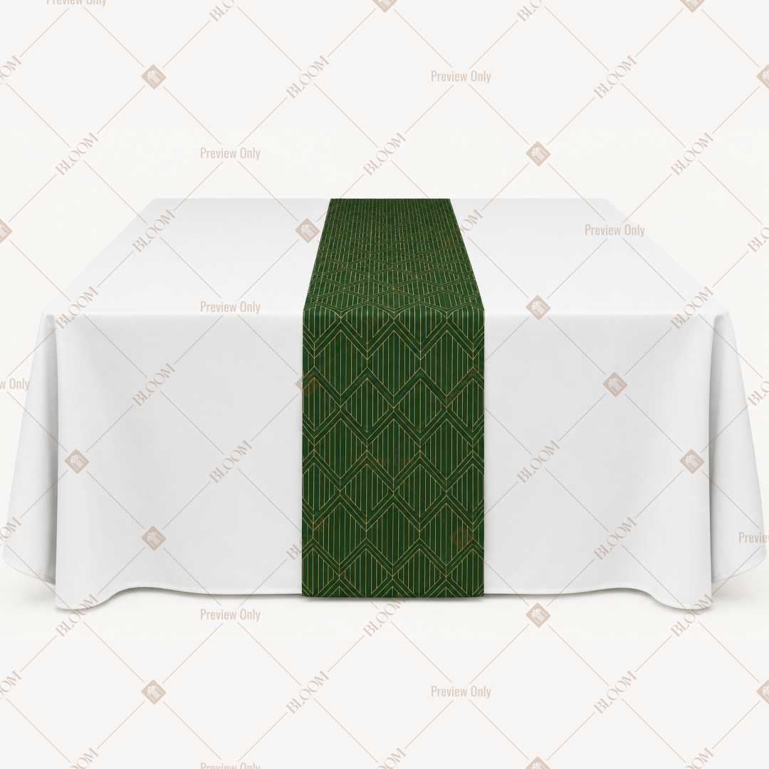 Emerald Green Solid Table Runner Pack Of 12