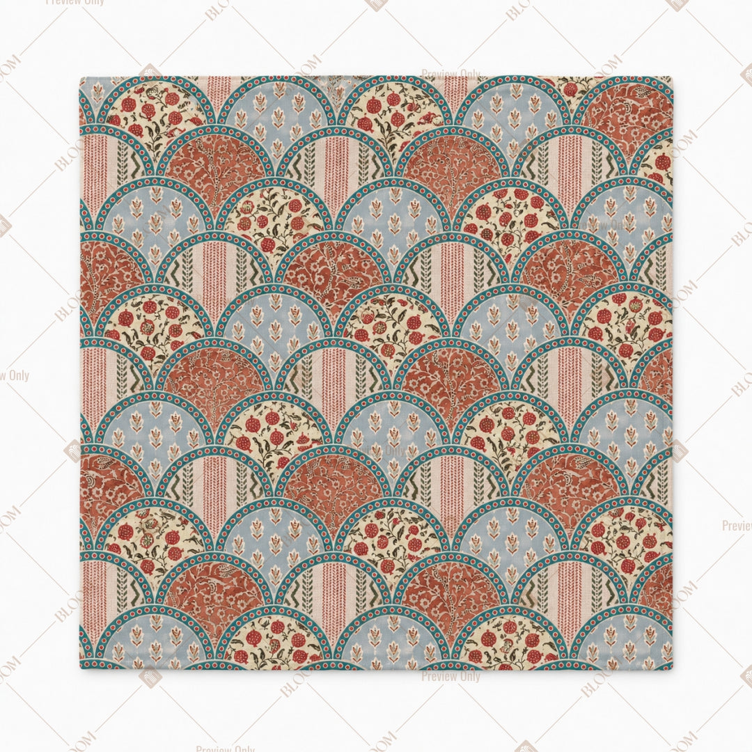 Pastel Scallop Art Deco Pattern Design