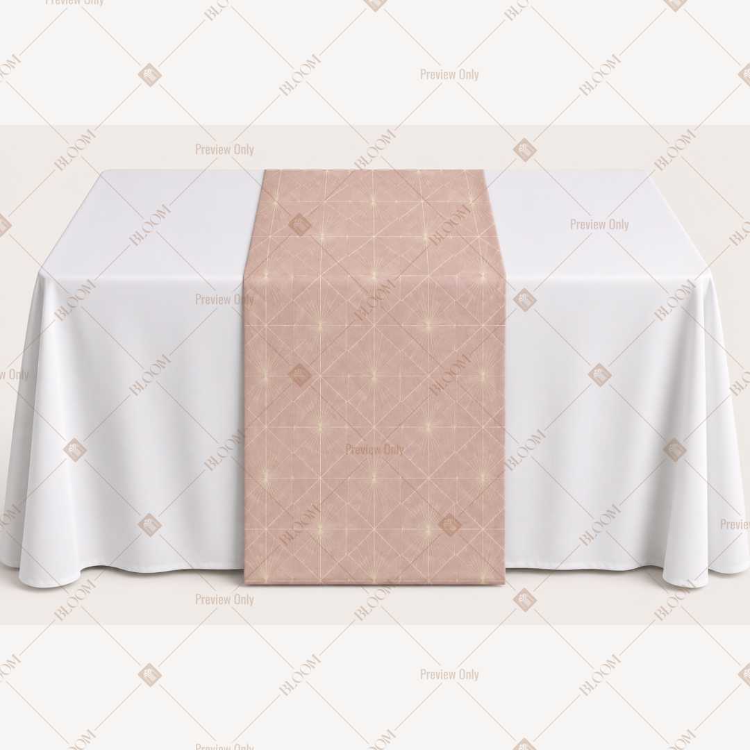 Blush Pink Gold Dot Table Runner Pack Of 12