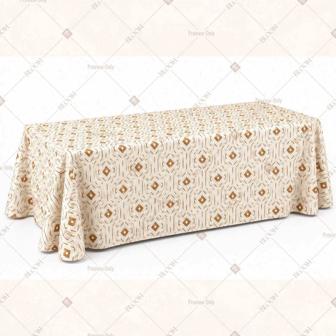 Beige Mini Motif Table Cover Pack Of 6