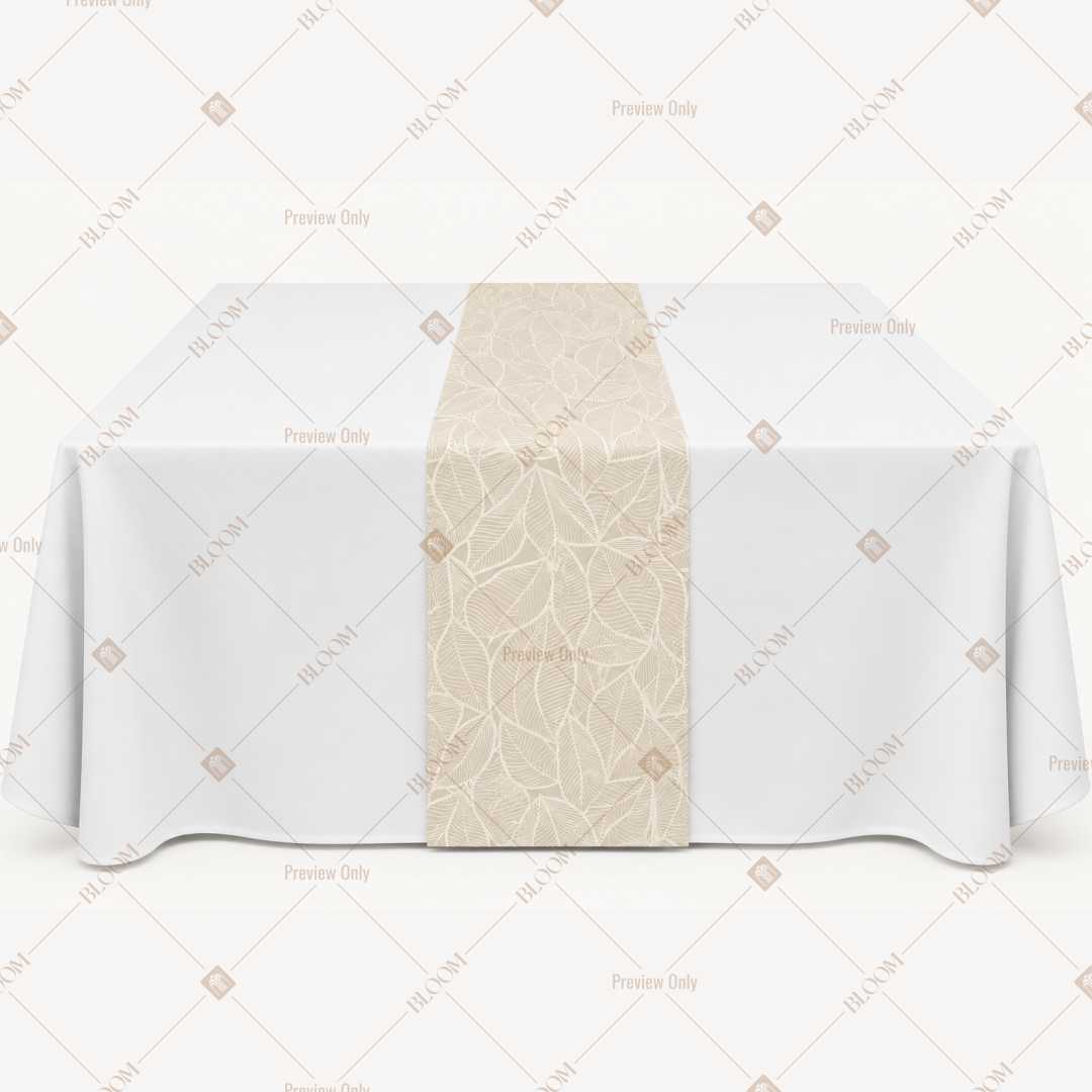 Beige Gold Dot Table Runner Pack Of 12