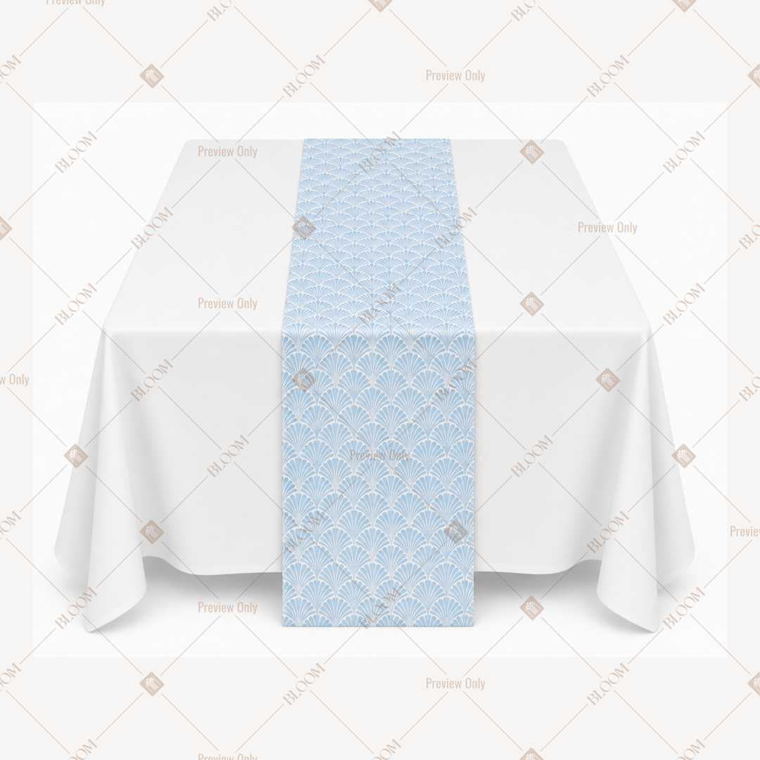 Baby Blue Diamond Trellis Table Runner Pack Of 12