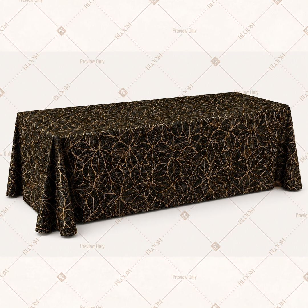 Black Royal Damask Table Cover Pack Of 6