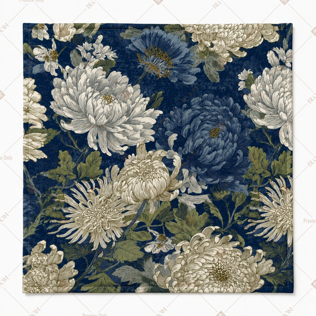 Navy Floral Botanical Pattern Design