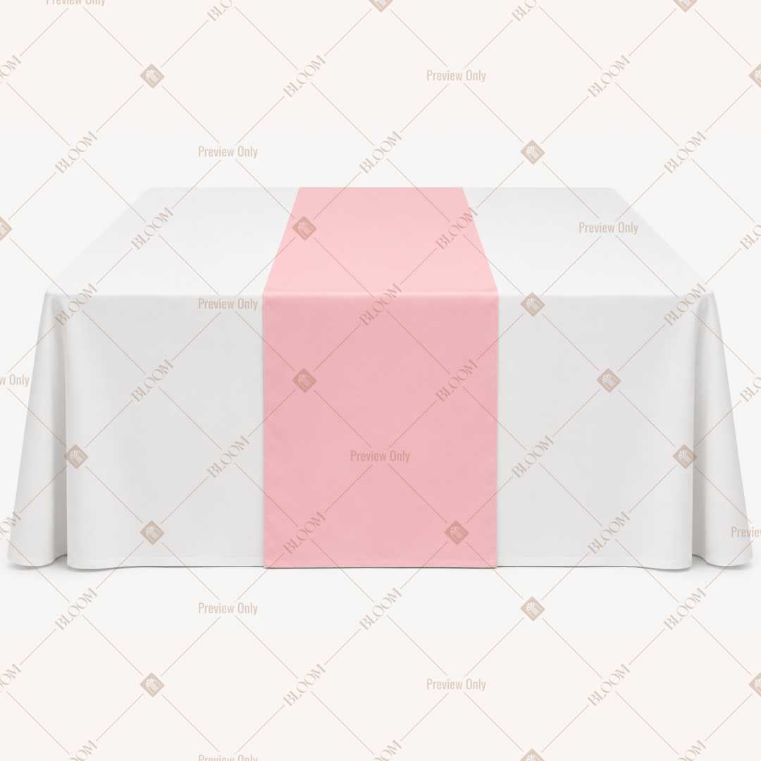 Light Rose Table Runner Pack Of 12