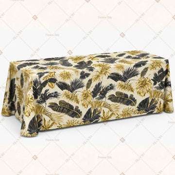 Black Gold Botanical Table Cover Pack Of 6