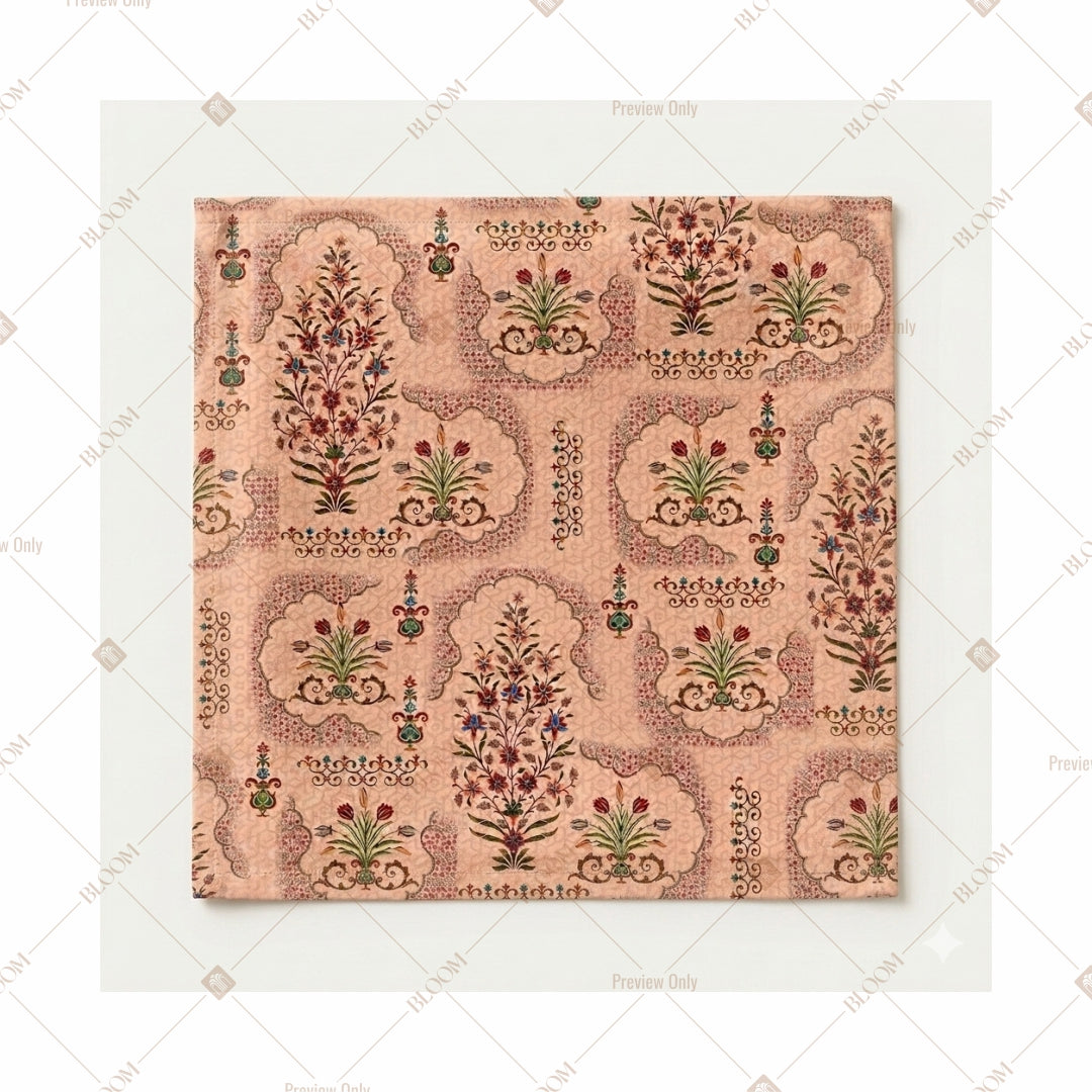 Pastel Mughal Floral Pattern Design
