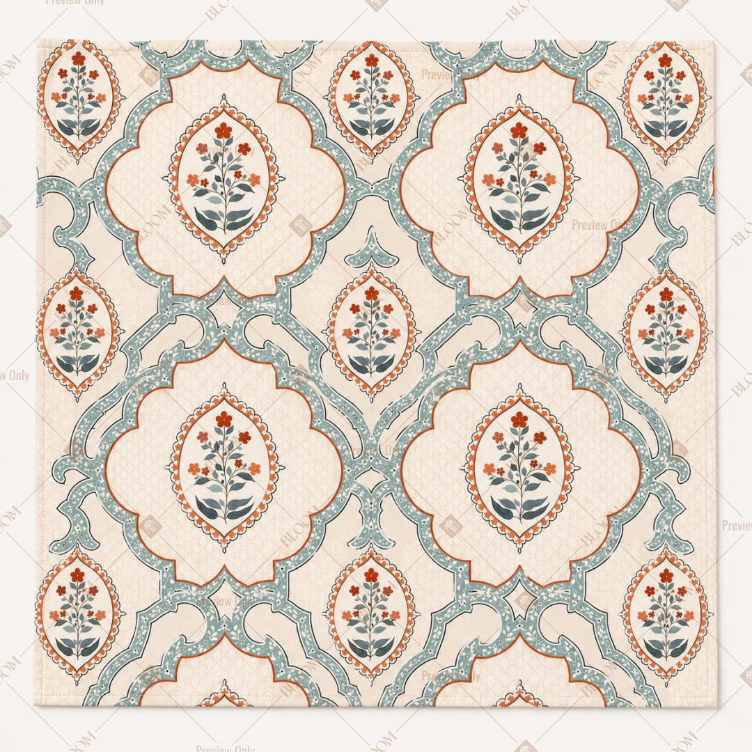 Blue Medallion Tile Pattern Design