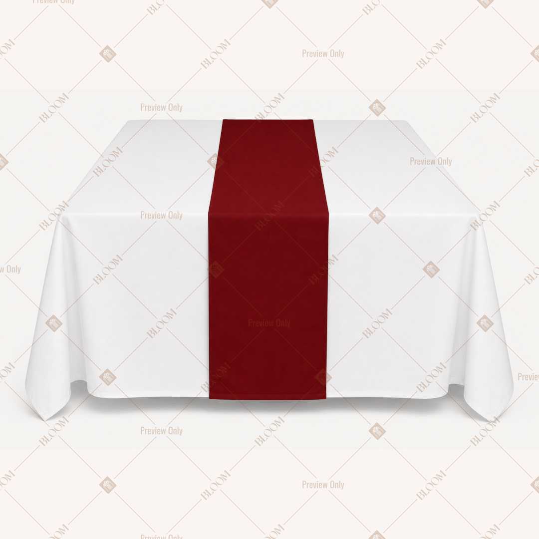 Maroon Table Runner Pack Of 12
