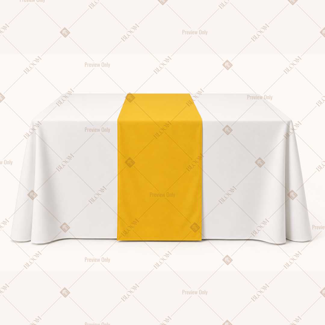 Mustard Yellow Table Runner Pack Of 12