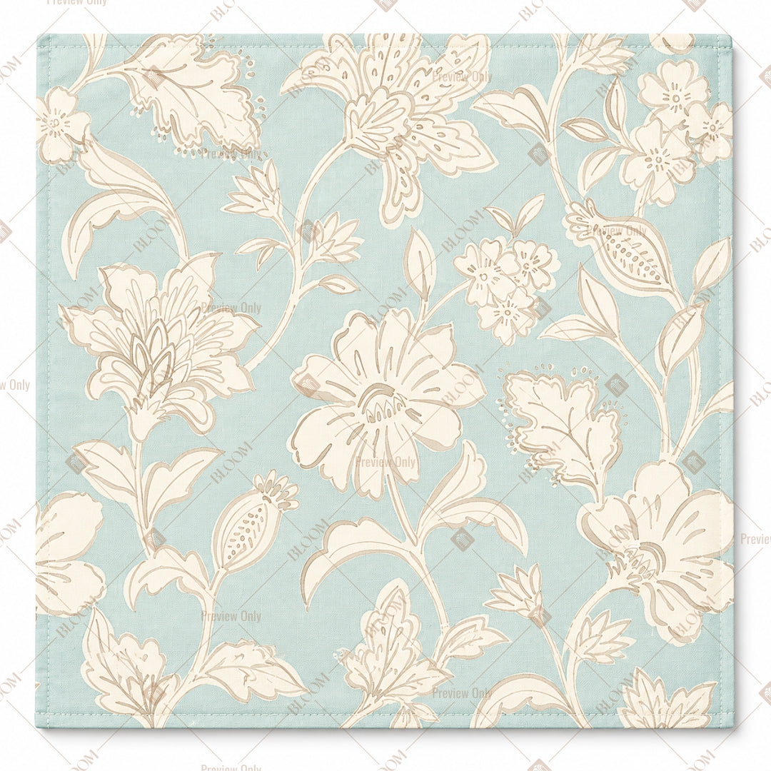 Pastel Damask Floral Pattern Design