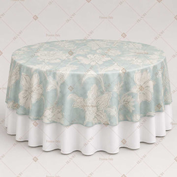Soft Blue Damask Table Overlay Pack of 6