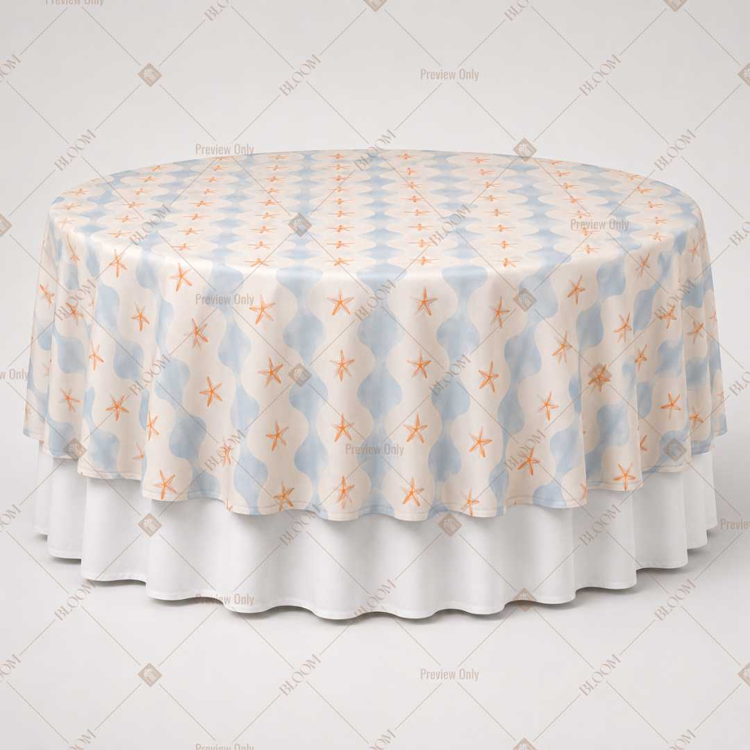 Pastel Stripe Floral Table Overlay Pack of 6