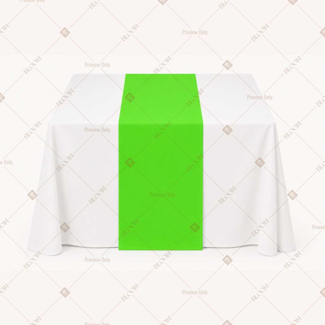 Neon Green Table Runner Pack Of 12
