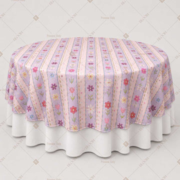 Lavender Floral Stripe Table Overlay Pack of 6
