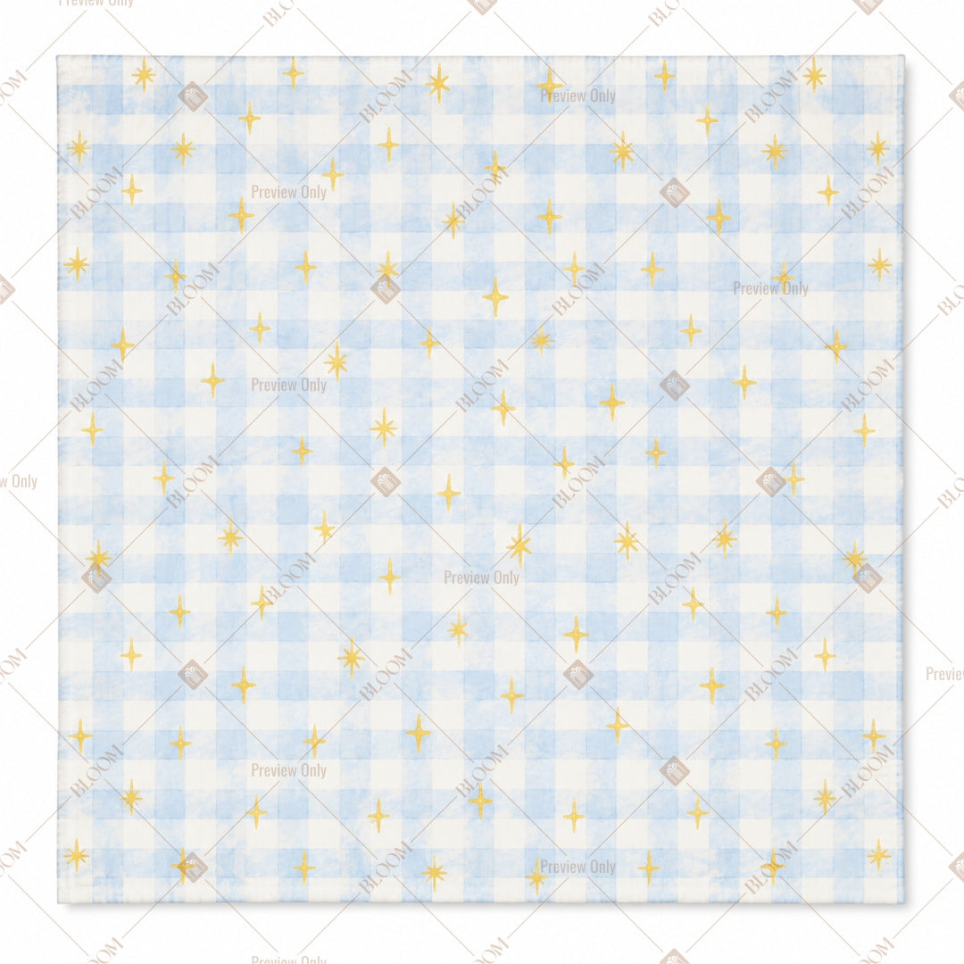 Blue Gingham Check Pattern Design