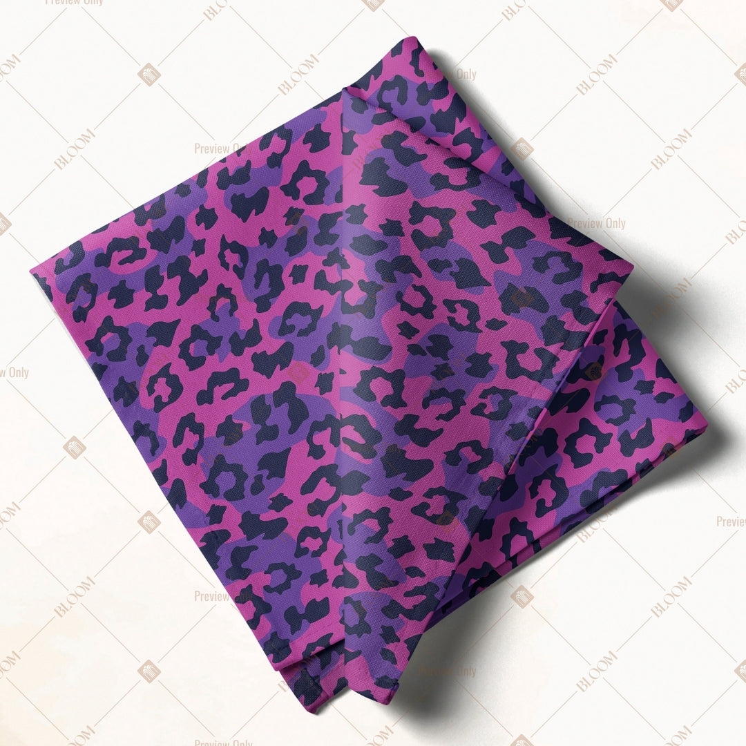 Purple Leopard Print Napkin Pack of 20