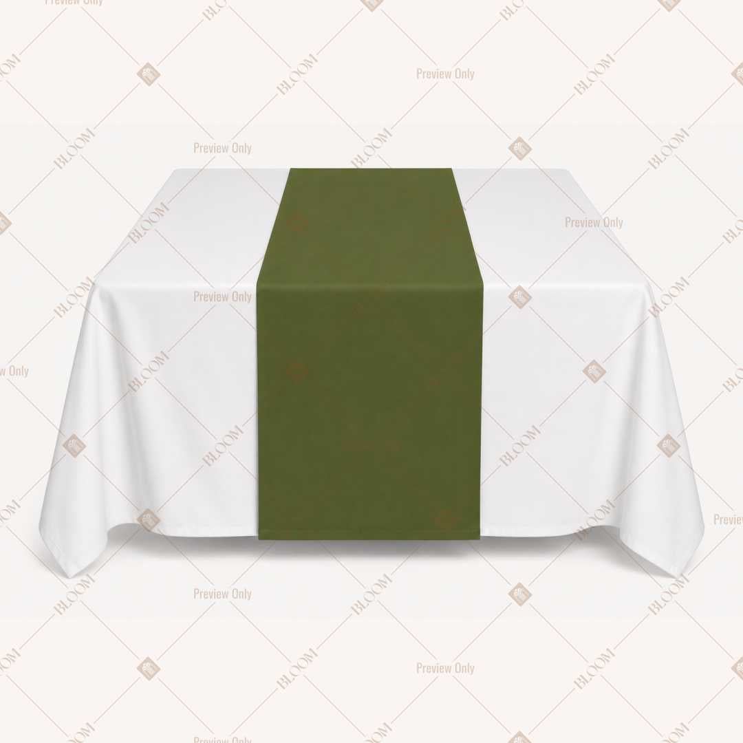 Olive Green Table Runner Pack Of 12
