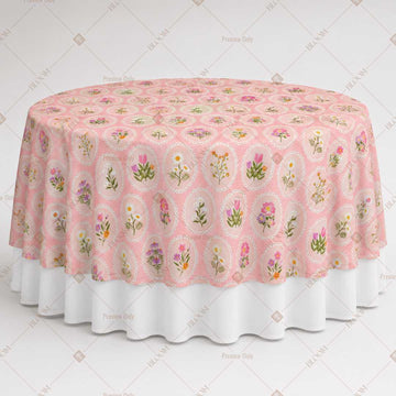 Blush Pink Floral Table Overlay Pack of 6