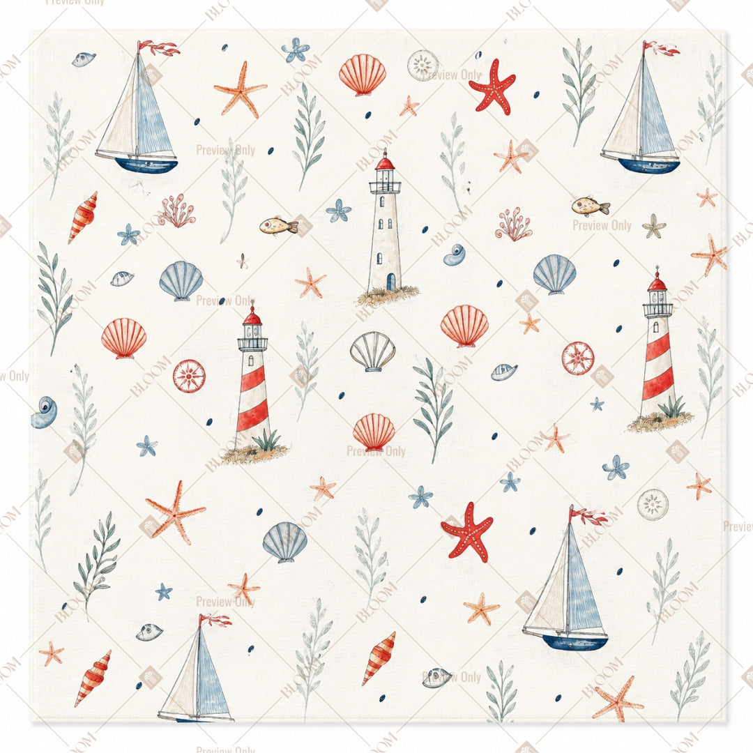 Seaside Summer Kids Pattern Design