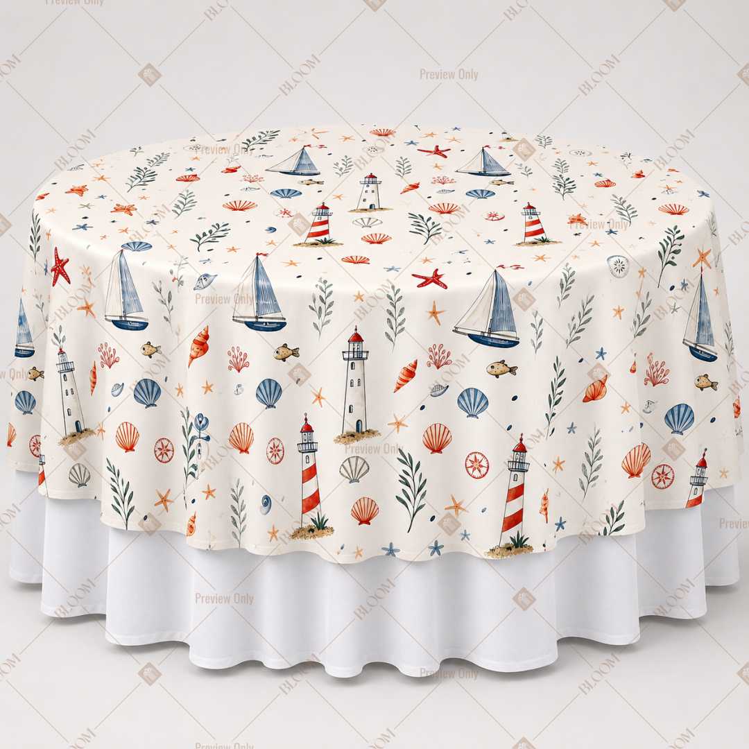 Whimsical Village Print Table Overlay Pack of 6