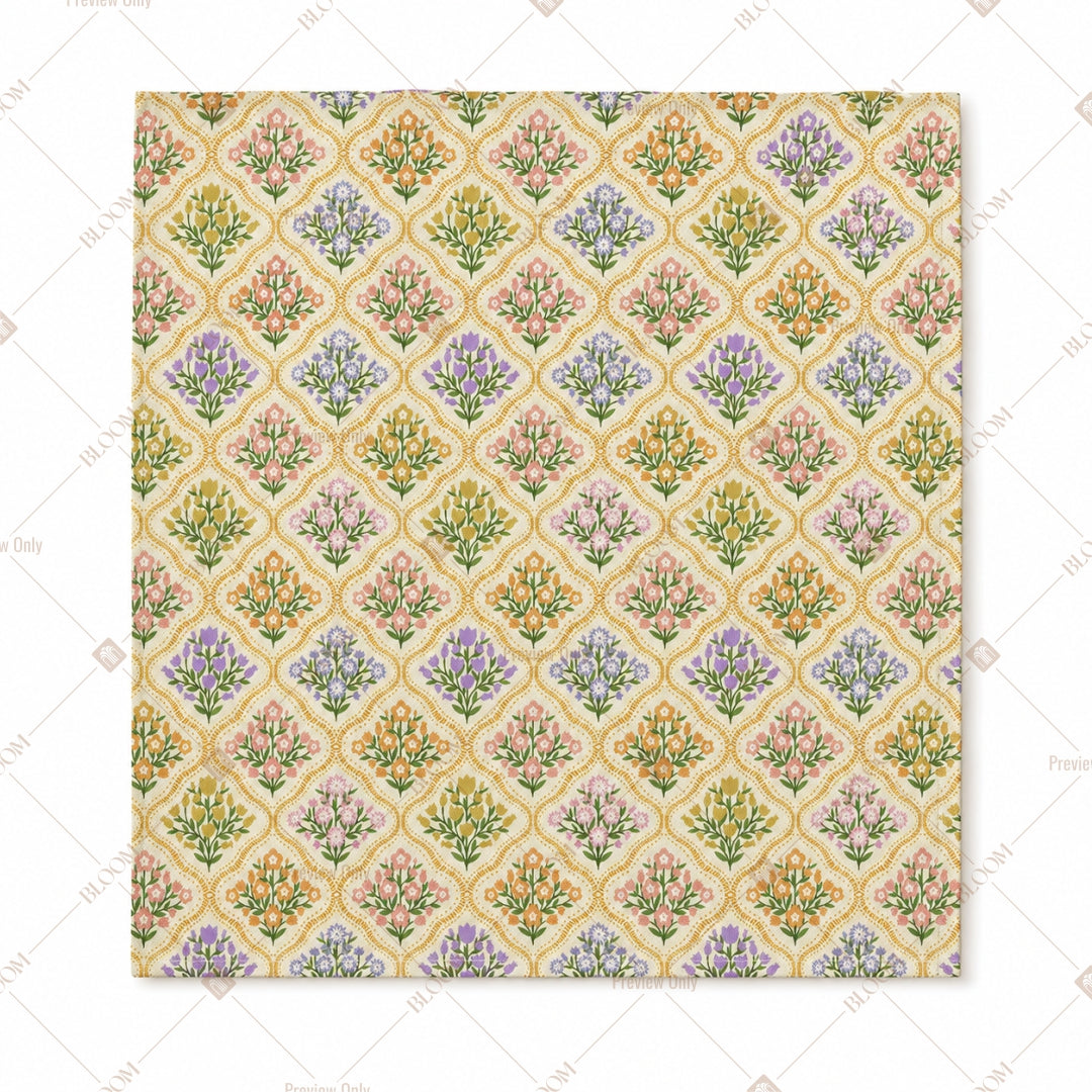 Pastel Diamond Geometric Pattern Design