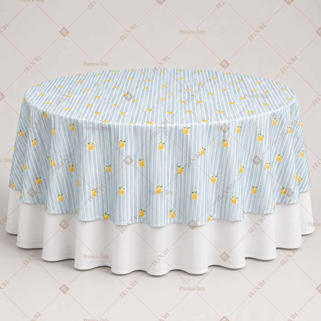 Blue Daisy Floral Table Overlay Pack of 6