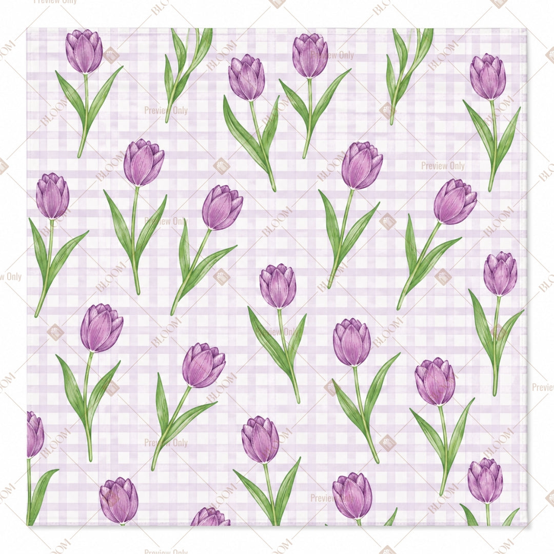 Purple Tulip Floral Pattern Design