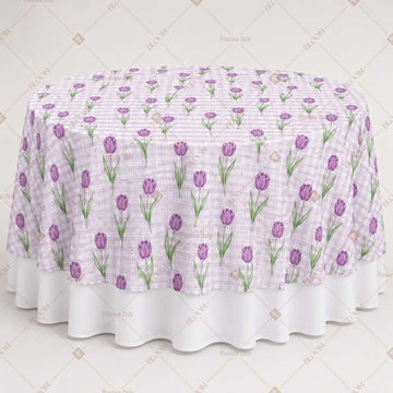 Lavender Tulip Floral Table Overlay Pack of 6