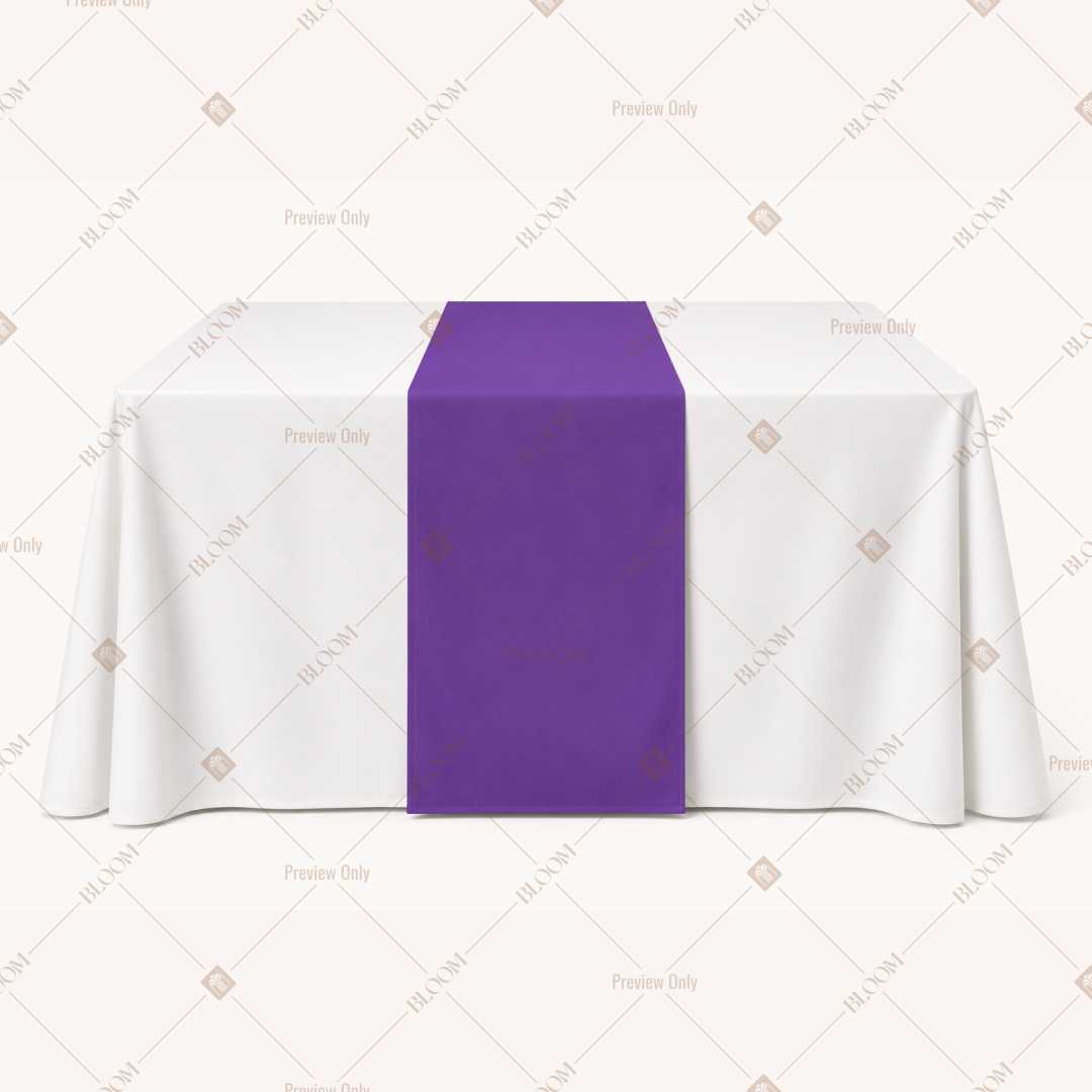 Royal Purple Table Runner Pack Of 12