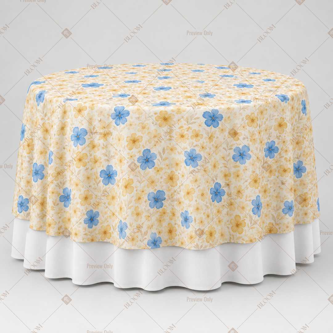 Blue Wildflower Meadow Table Overlay Pack of 6