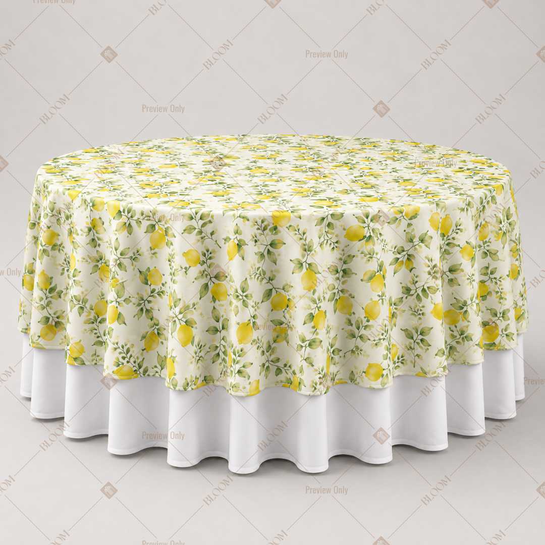 Yellow Floral Vine Table Overlay Pack of 6