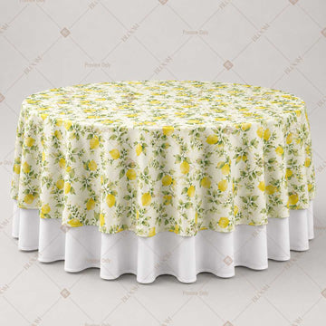Yellow Floral Vine Table Overlay Pack of 6