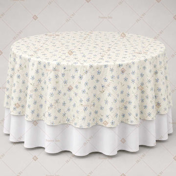 Ivory Micro Floral Table Overlay Pack of 6