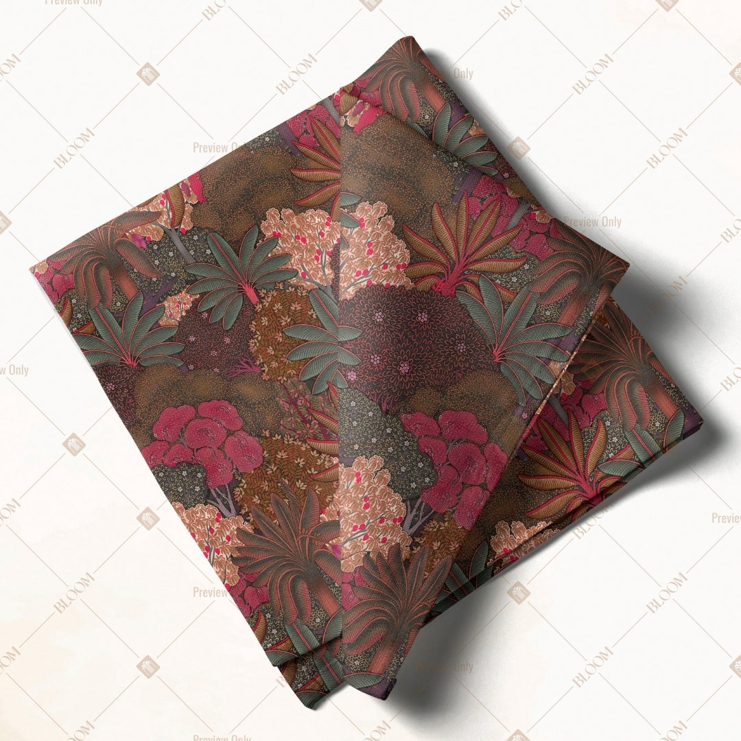 Dark Vintage Floral Napkin Pack of 20