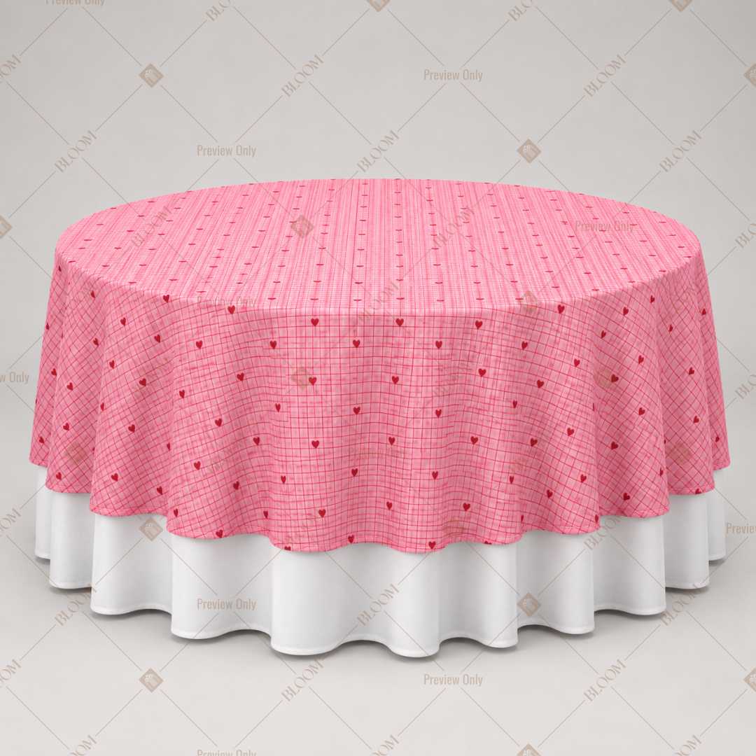 Pink Polka Dot Table Overlay Pack of 6